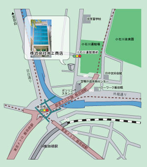 井上商店本社周辺地図